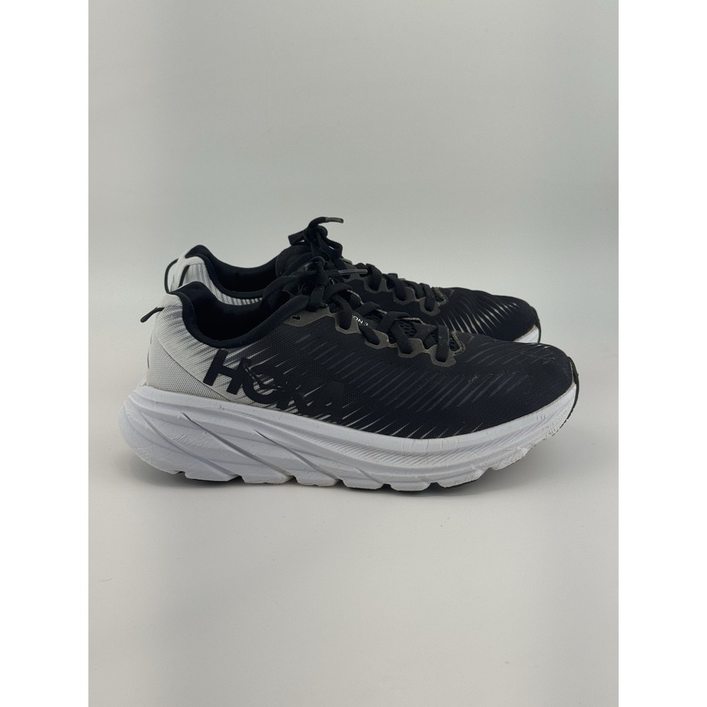 Hoka One One Rincon 3 Women's Size 5 B Black White Running Shoes Sneakers